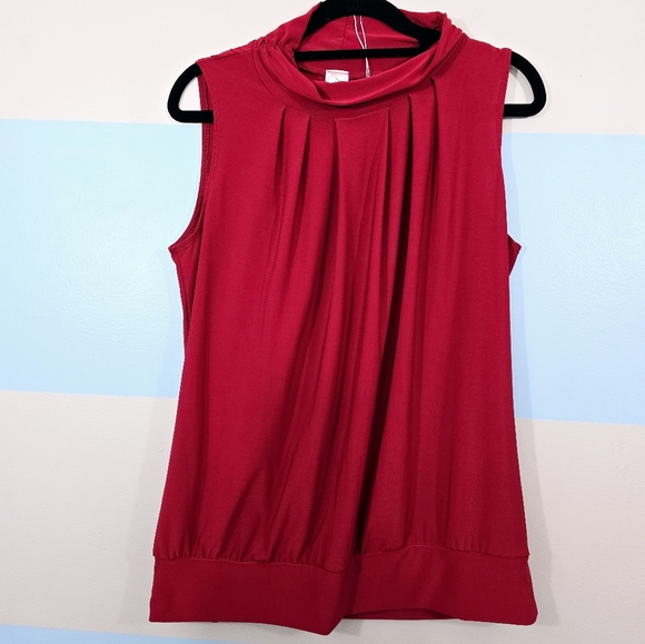 Perception Sleeveless Red Blouse - Picture 7 of 9